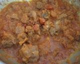 A picture of step 5 of Aloo bhukara(plum) mutton boneless karahi.