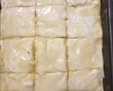 A picture of step 6 of Fillo pastry with meat.