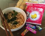 Hình bước làm 4 của món Mỳ tôm rau cải #bepvang