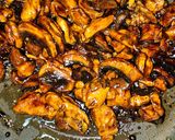 Foto del paso 6 de la receta: Ravioli y canelón de pollo y setas en teriyaki de ginebra
