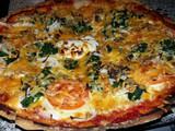 Pizza vegetal casera