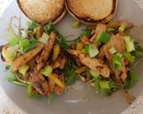 A picture of step 4 of My Fried Chilli Garlic Chicken on Toasted Baps.