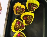 A picture of step 2 of Heart Chocolate nuts bites.