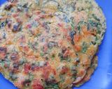 A picture of step 5 of Oats & Rice flour vegetable chila.
