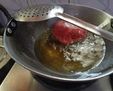 A picture of step 5 of Beetroot masala Puri.