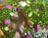 A picture of step 1 of Green Masala Pulao.