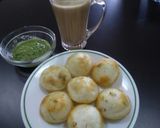 A picture of step 7 of Appam with hot coffee.
