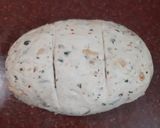 A picture of step 10 of Garlic Bread with fresh basil (no oven bread).