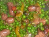 Guisantes salteados con chistorra