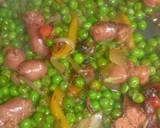 Foto del paso 2 de la receta: Guisantes salteados con chistorra