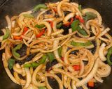 A picture of step 4 of Chicken Scarpariello.