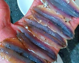 Foto del paso 7 de la receta: Brevas de boquerones rellenas de cebollino, ajos puerros y queso