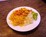 Édes-savanyú tésztával és rízzsel recept fázis 6 fotója