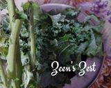 A picture of step 1 of Air Fryer Kale Chips.
