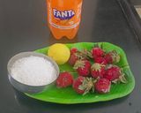 A picture of step 1 of Strawberry Orange Fanta Mocktail.