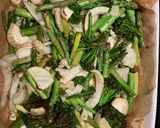 A picture of step 2 of Harissa turkey steaks with fennel/broccoli/asparagus and lemon-pecorino sauce for Jamo.