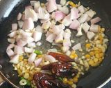 A picture of step 3 of Kara chutney, for South Indian.