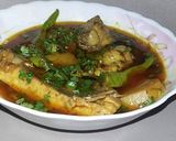 A picture of step 1 of Fish curry.