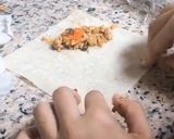 A picture of step 8 of Spring chicken veg roll.