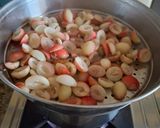 A picture of step 1 of Bengal currant murabba (karonda).