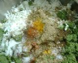 A picture of step 3 of HARA BHARA KABABShallow fried.