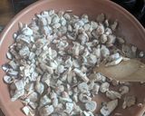 A picture of step 3 of Jacket Potato with sausage mix.