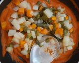 A picture of step 6 of Veg kolhapuri.