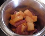 A picture of step 1 of Watermelon papaya smoothie.