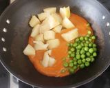 A picture of step 6 of Kathiyawadi Aloo matar ki subji.