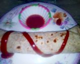 A picture of step 6 of Cheesy vegetable roti roll.
