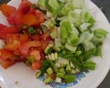 A picture of step 1 of Winter special sabzi.