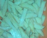 A picture of step 3 of Masala fries #indiandishcontest.