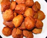 A picture of step 7 of Pap and akara (koko da qosai).