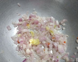 A picture of step 1 of Vegetable Spring Rolls (with homemade wrapper).
