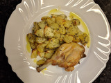 Caril de Frango com batatas no forno