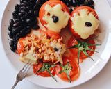 Hình bước làm 5 của món Cà chua nhồi ức gà nấm kim phủ cheese