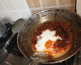 A picture of step 3 of Rogan Josh Soya chaap.
