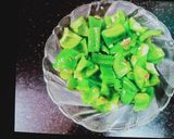 A picture of step 1 of Instant Capsicum, potatoes & tomatoes for Tiffin.