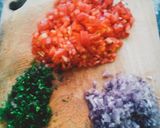 A picture of step 1 of Vegetable rice.