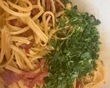 A picture of step 7 of Prawns and Chorizo Pasta.
