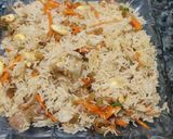 A picture of step 7 of Afgani Pulao.