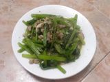 Rau bó xôi xào thịt 
