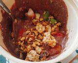 รูปขั้นตอนการทำที่ 3 ของ Granola yogurt bowl เวย์โปรตีน/strawberry/kiwi มื้อเช้า low carb