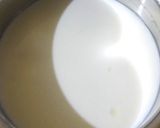 A picture of step 1 of Milk Cake/kalakand (phitkari/alum powder).