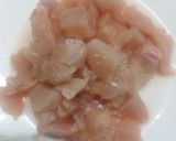 A picture of step 1 of Chicken veggies polaw.
