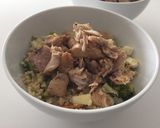 Foto del paso 5 de la receta: Bulgur con pollo, verduras al vapor y manzana