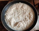 A picture of step 1 of Double layered coconut burfi.