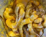 A picture of step 2 of Chingri Shukto.
