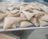 A picture of step 4 of Qeema samosay.