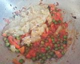 A picture of step 3 of Matar wala baingan ka bharta without onion.